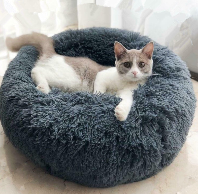 Dog Beds For Small Dogs Round Plush Cat Litter Kennel Pet Nest Mat Puppy Beds - Rox International