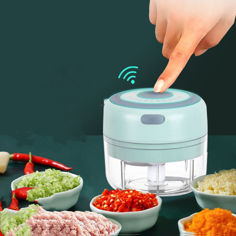 Mini Electric Garlic Chopper USB Charging Ginger Masher Machine Sturdy Durable Chili Vegetable Crusher Kitchen Tool - Rox International