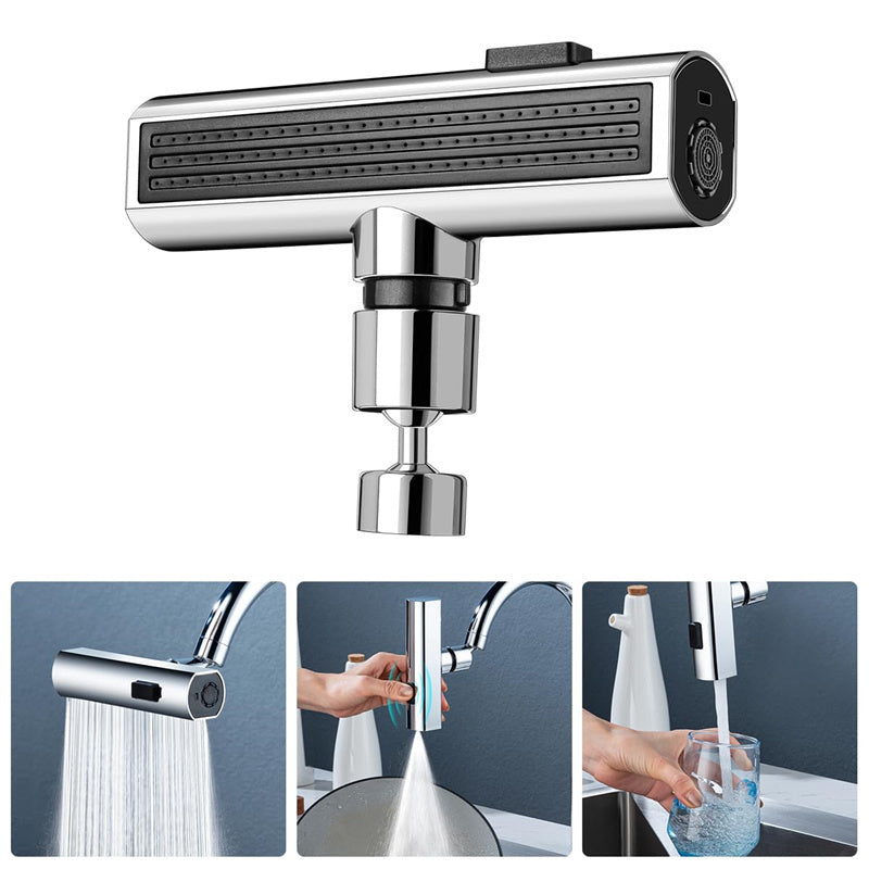 Kitchen Faucet Waterfall Outlet Splash Proof Universal Rotating Bubbler Multifunctional Water Nozzle Extension Kitchen Gadgets - Rox International