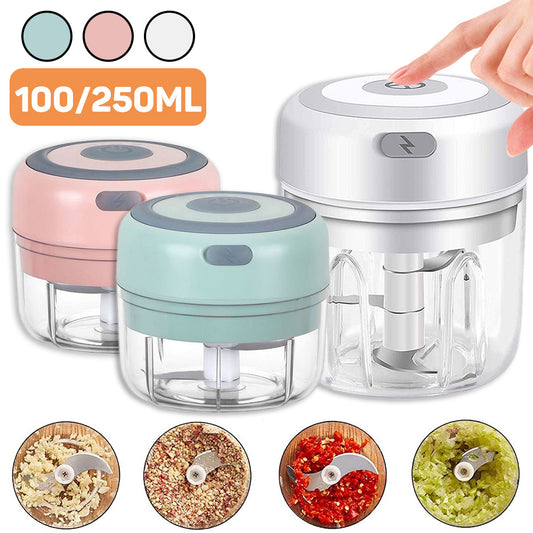 Mini Electric Garlic Chopper USB Charging Ginger Masher Machine Sturdy Durable Chili Vegetable Crusher Kitchen Tool - Rox International