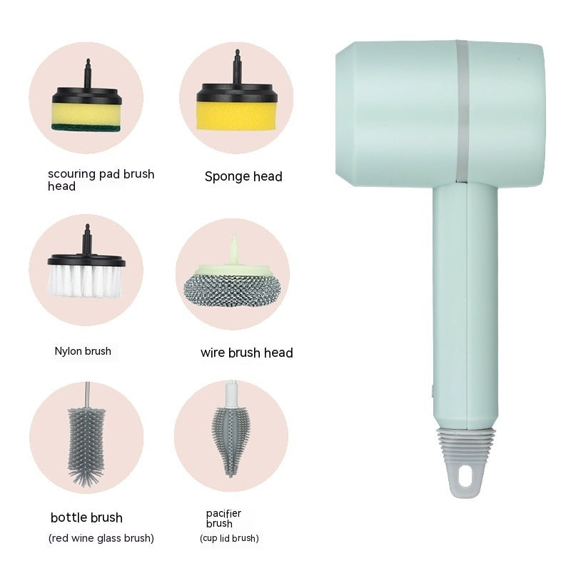 Electric Cleaning Brush Dishwashing Brush Automatic Wireless USB Rechargeable Professional Kitchen Bathtub Tile Cleaning Brushes - Rox International