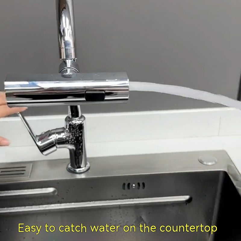 Kitchen Faucet Waterfall Outlet Splash Proof Universal Rotating Bubbler Multifunctional Water Nozzle Extension Kitchen Gadgets - Rox International