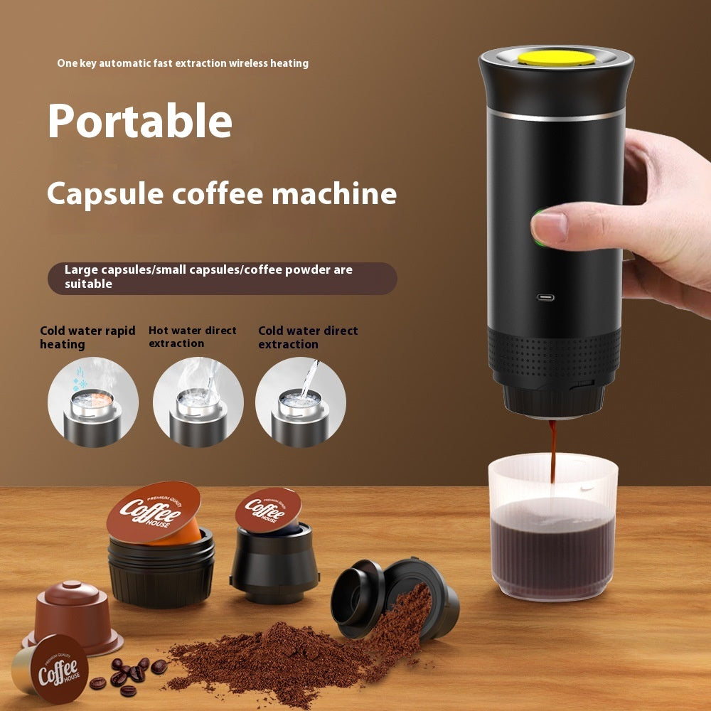 Electric Grinder Coffee Travel Handy 3 In1 Espresso Portable Coffee Espresso Maker Machine Cafe Portable Capsule Coffee Machine Kitchen Gadgets - Rox International