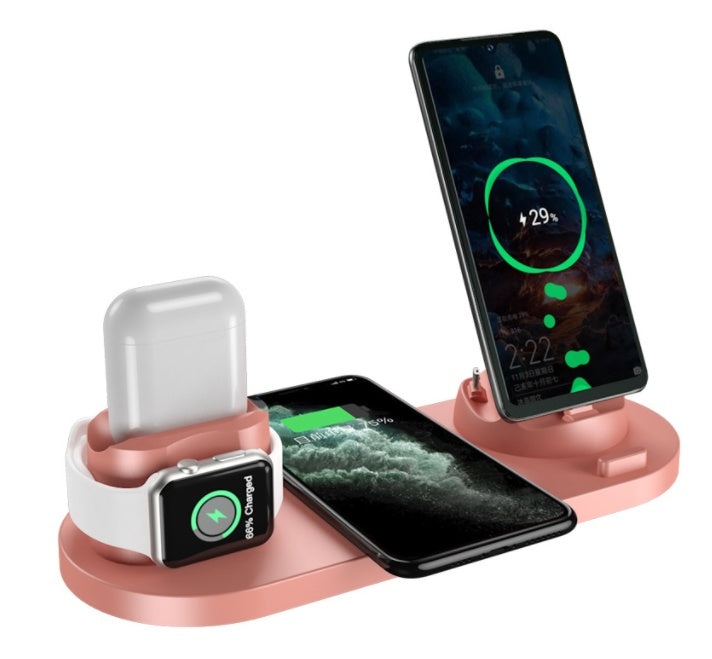 Wireless Charger For IPhone Fast Charger For Phone Fast Charging Pad For Phone Watch 6 In 1 Charging Dock Station - Rox International