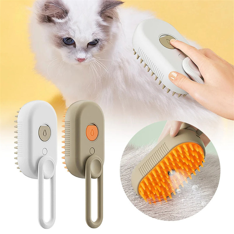 Cat Steam Brush Steamy Dog Brush 3 In 1 Electric Spray Cat Hair Brushes For Massage Pet Grooming Comb Hair Removal Combs Pet Products - Rox International