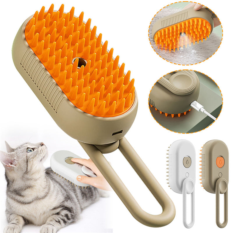 Cat Steam Brush Steamy Dog Brush 3 In 1 Electric Spray Cat Hair Brushes For Massage Pet Grooming Comb Hair Removal Combs Pet Products - Rox International