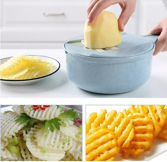 8 In 1 Mandoline Slicer Vegetable Slicer Potato Peeler Carrot Onion Grater With Strainer Vegetable Cutter Kitchen Accessories - Rox International