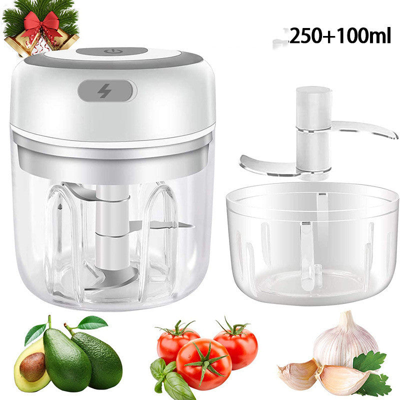 Mini Electric Garlic Chopper USB Charging Ginger Masher Machine Sturdy Durable Chili Vegetable Crusher Kitchen Tool - Rox International