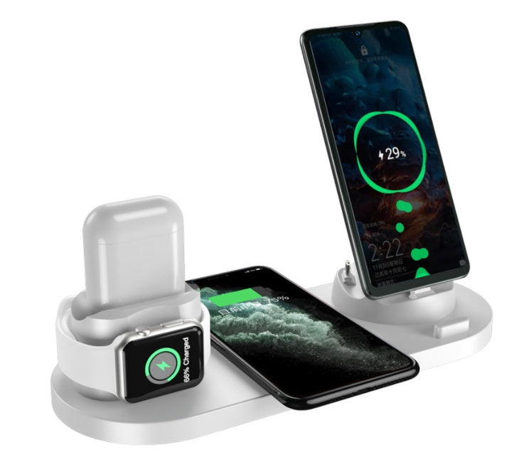 Wireless Charger For IPhone Fast Charger For Phone Fast Charging Pad For Phone Watch 6 In 1 Charging Dock Station - Rox International