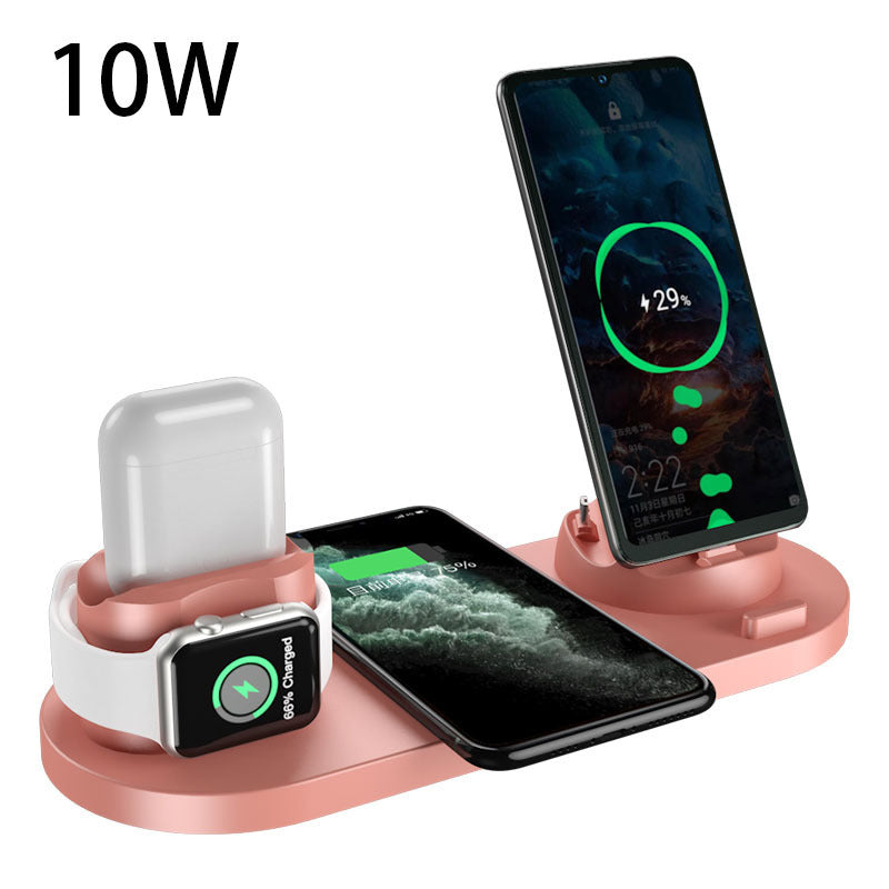 Wireless Charger For IPhone Fast Charger For Phone Fast Charging Pad For Phone Watch 6 In 1 Charging Dock Station - Rox International