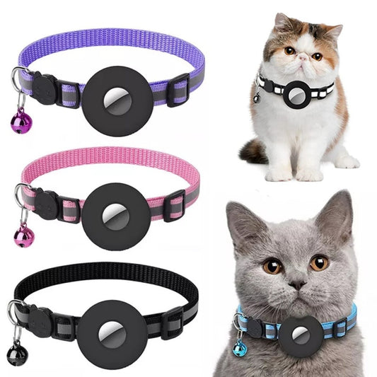 Reflective Collar Waterproof Holder Case For Airtag Air Tag Airtags Protective Cover Cat Dog Kitten Puppy Nylon Collar - Rox International