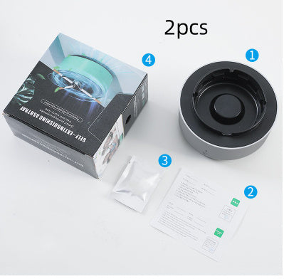 Smoke Removal Air Purification Ashtray Anion Purification Practical Automatic Purifier Ashtray Portable Gadgets For Car Ashtray - Rox International