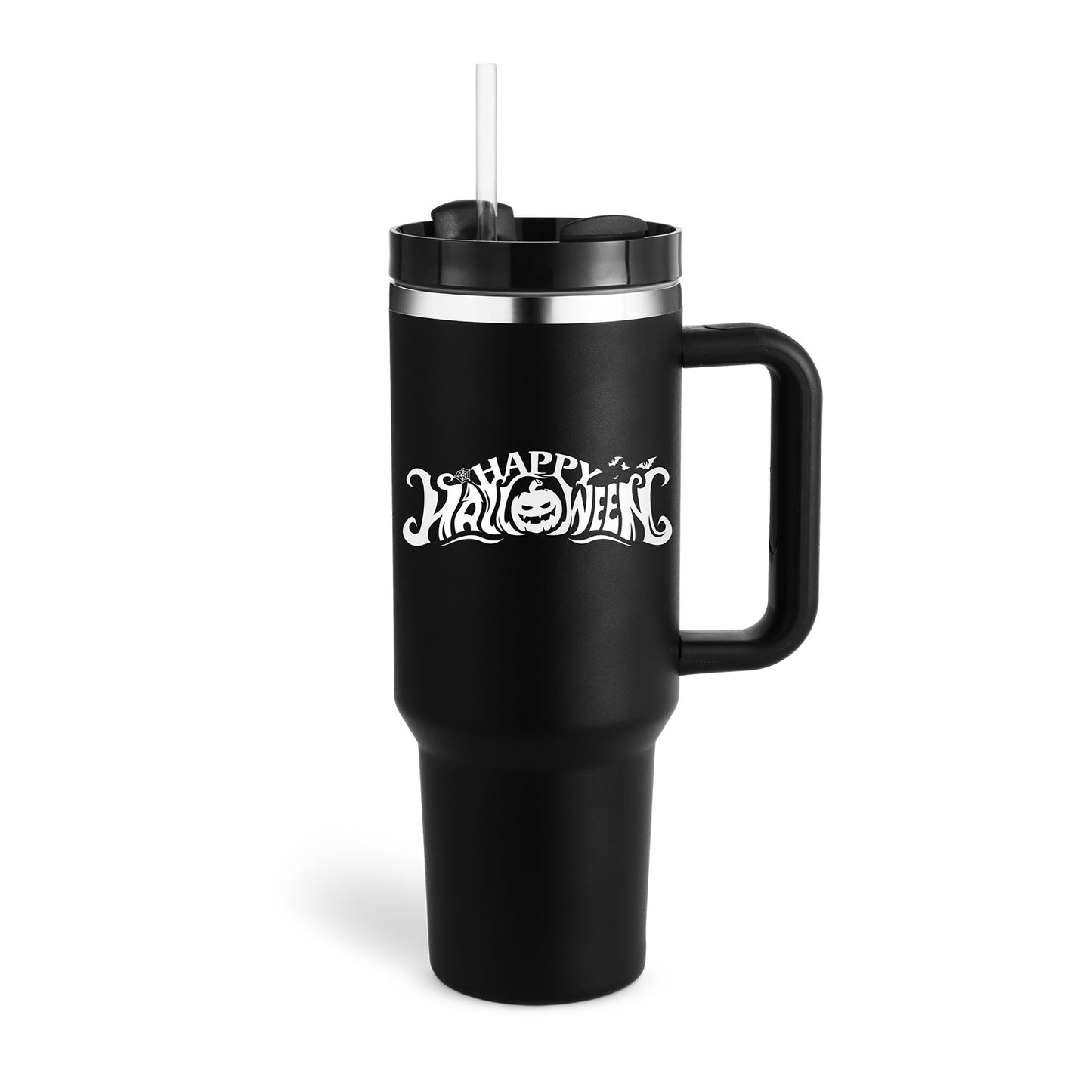 40 Oz Tumbler With Handle Straw Insulated, Stainless Steel Spill Proof Vacuum Coffee Cup Tumbler With Lid Tapered Mug Gifts For Valentine Lover Suitable For Car Gym Office Travel - Rox International