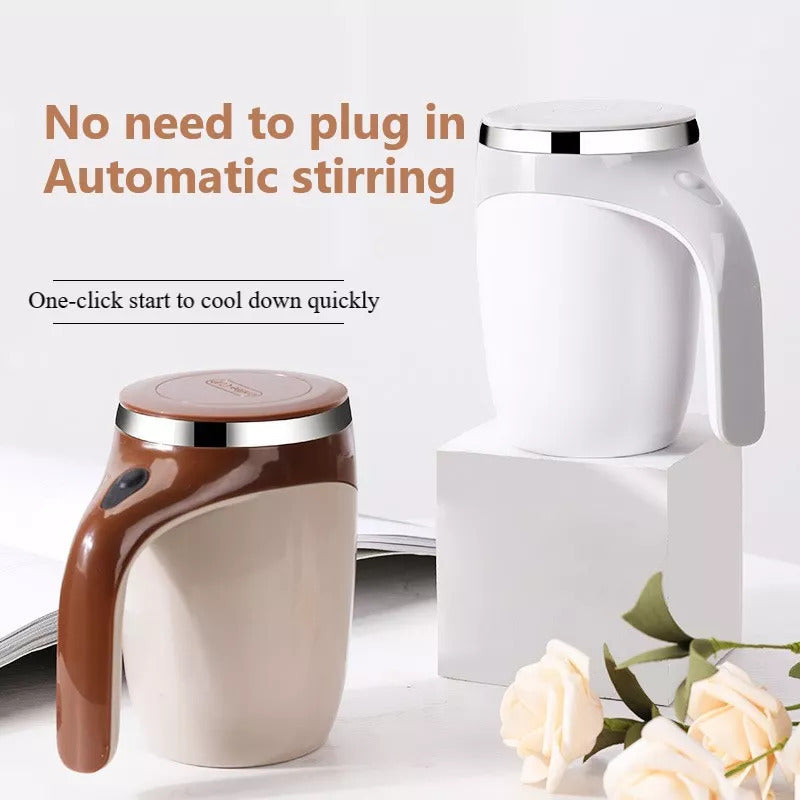 Rechargeable Model Automatic Stirring Cup Coffee Cup High Value Electric Stirring Cup Lazy Milkshake Rotating Magnetic Water Cup - Rox International