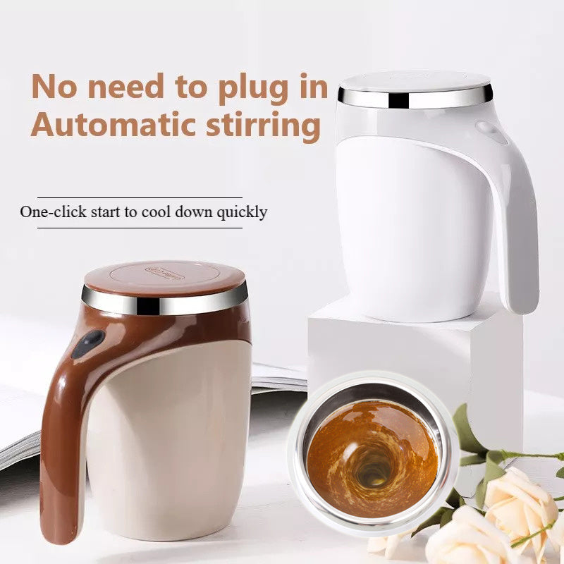 Rechargeable Model Automatic Stirring Cup Coffee Cup High Value Electric Stirring Cup Lazy Milkshake Rotating Magnetic Water Cup - Rox International